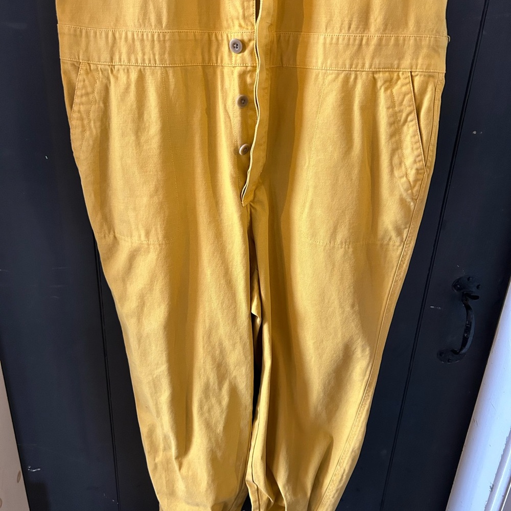 Madewell Mustard Yellow Short-Sleeve Jumpsuit - Picture 2 of 6